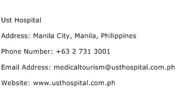 ust charity hospital contact number